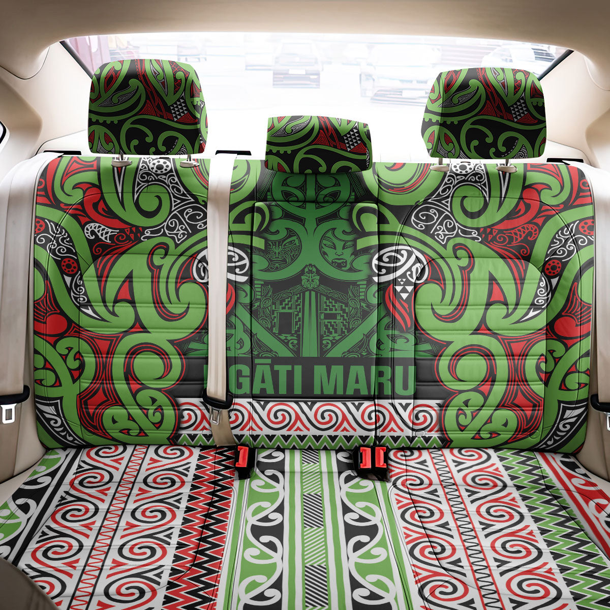 Aotearoa Iwi Ngati Maru Hauraki Back Car Seat Cover Maori Wharenui House Tribal Pattern LT9 - Polynesian Pride