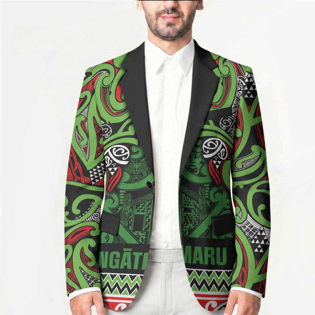 Aotearoa Iwi Ngati Maru Hauraki Blazer Maori Wharenui House Tribal Pattern LT9 - Polynesian Pride