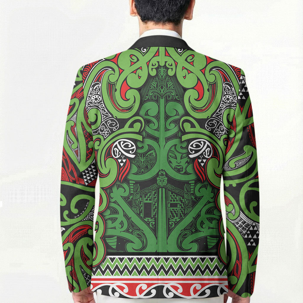 Aotearoa Iwi Ngati Maru Hauraki Blazer Maori Wharenui House Tribal Pattern LT9 - Polynesian Pride