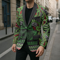 Aotearoa Iwi Ngati Maru Hauraki Blazer Maori Wharenui House Tribal Pattern LT9 - Polynesian Pride