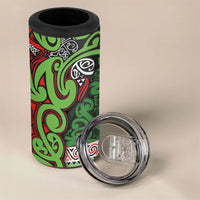 Aotearoa Iwi Ngati Maru Hauraki 4 in 1 Can Cooler Tumbler Maori Wharenui House Tribal Pattern LT9 - Polynesian Pride