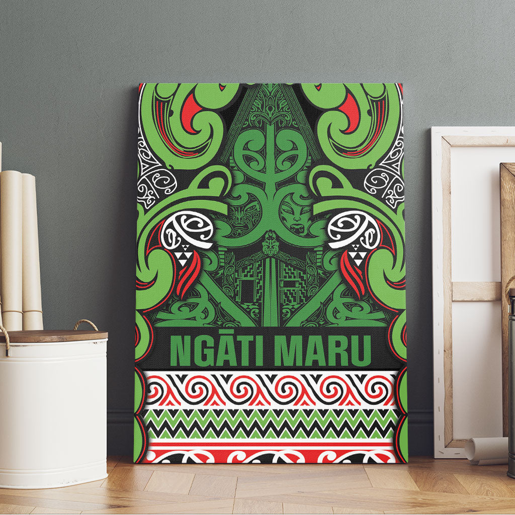 Aotearoa Iwi Ngati Maru Hauraki Canvas Wall Art Maori Wharenui House Tribal Pattern LT9 - Polynesian Pride