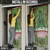 Aotearoa Iwi Ngati Maru Hauraki Door Cover Maori Wharenui House Tribal Pattern LT9 - Polynesian Pride