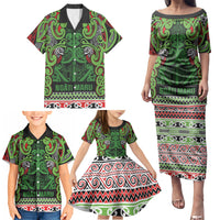 Aotearoa Iwi Ngati Maru Hauraki Family Matching Puletasi and Hawaiian Shirt Maori Wharenui House Tribal Pattern LT9 - Polynesian Pride