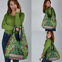Aotearoa Iwi Ngati Maru Hauraki Grocery Bag Maori Wharenui House Tribal Pattern LT9 - Polynesian Pride