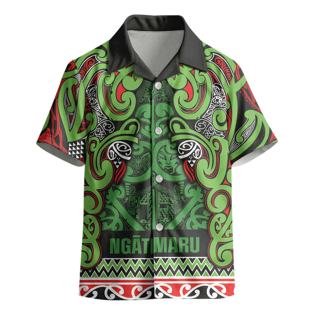 Aotearoa Iwi Ngati Maru Hauraki Kid Hawaiian Shirt Maori Wharenui House Tribal Pattern LT9 - Polynesian Pride