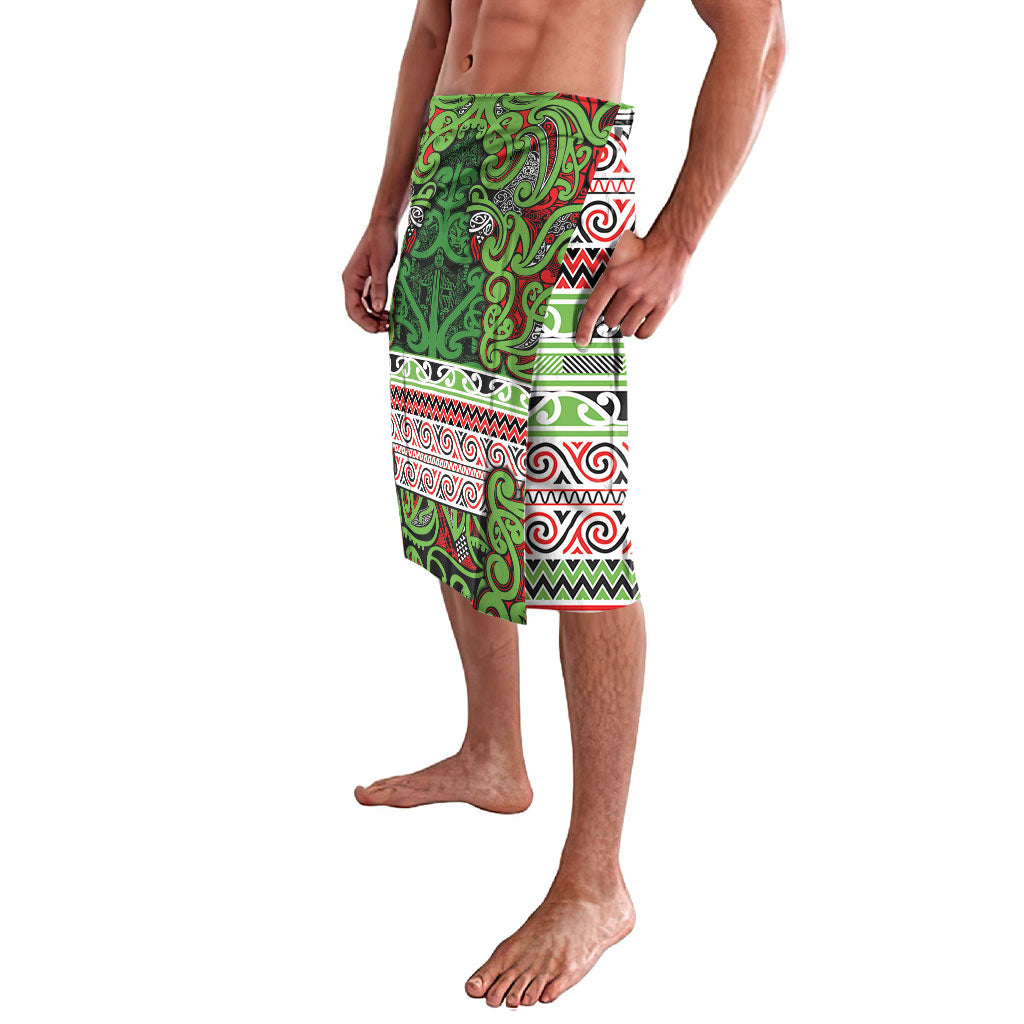 Aotearoa Iwi Ngati Maru Hauraki Lavalava Maori Wharenui House Tribal Pattern LT9 - Polynesian Pride