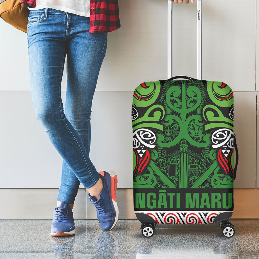 Aotearoa Iwi Ngati Maru Hauraki Luggage Cover Maori Wharenui House Tribal Pattern LT9 - Polynesian Pride