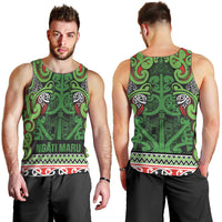 Aotearoa Iwi Ngati Maru Hauraki Men Tank Top Maori Wharenui House Tribal Pattern LT9 - Polynesian Pride