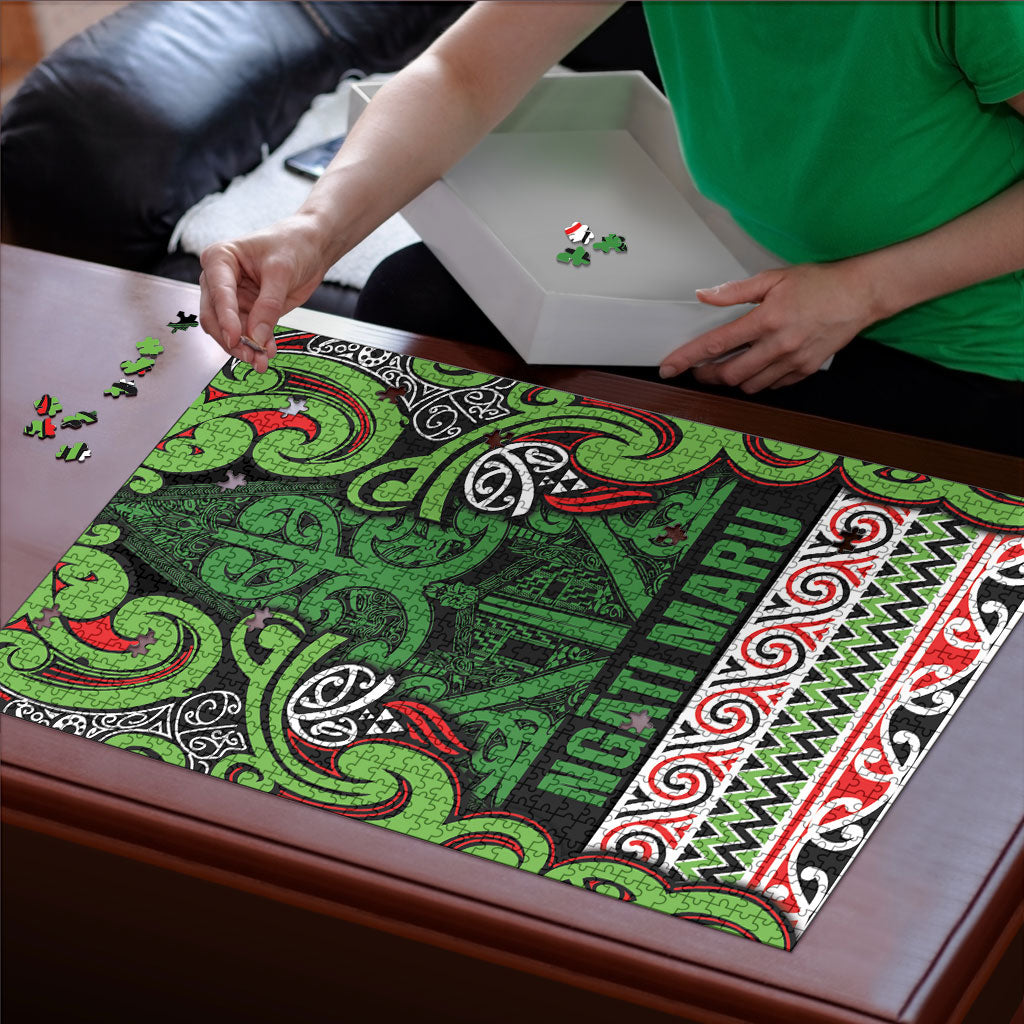 Aotearoa Iwi Ngati Maru Hauraki Puzzle Maori Wharenui House Tribal Pattern LT9 - Polynesian Pride