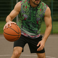 Aotearoa Iwi Ngati Maru Hauraki Sleeveless Hoodie Maori Wharenui House Tribal Pattern LT9 - Polynesian Pride