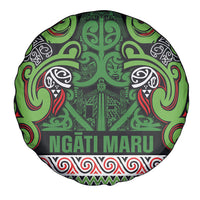 Aotearoa Iwi Ngati Maru Hauraki Spare Tire Cover Maori Wharenui House Tribal Pattern LT9 - Polynesian Pride