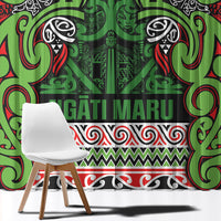 Aotearoa Iwi Ngati Maru Hauraki Window Curtain Maori Wharenui House Tribal Pattern LT9 - Polynesian Pride