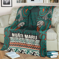 Aotearoa Iwi Ngāti Maru Taranaki Blanket Maori Wharenui House Tribal Pattern LT9 - Polynesian Pride