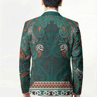 Aotearoa Iwi Ngāti Maru Taranaki Blazer Maori Wharenui House Tribal Pattern LT9 - Polynesian Pride
