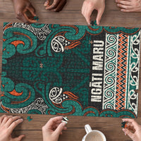 Aotearoa Iwi Ngāti Maru Taranaki Puzzle Maori Wharenui House Tribal Pattern LT9 - Polynesian Pride
