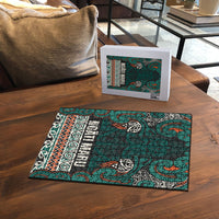 Aotearoa Iwi Ngāti Maru Taranaki Puzzle Maori Wharenui House Tribal Pattern LT9 - Polynesian Pride