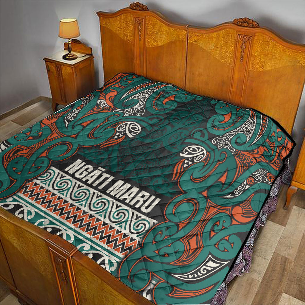 Aotearoa Iwi Ngāti Maru Taranaki Quilt Maori Wharenui House Tribal Pattern LT9 - Polynesian Pride
