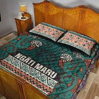 Aotearoa Iwi Ngāti Maru Taranaki Quilt Bed Set Maori Wharenui House Tribal Pattern LT9 - Polynesian Pride