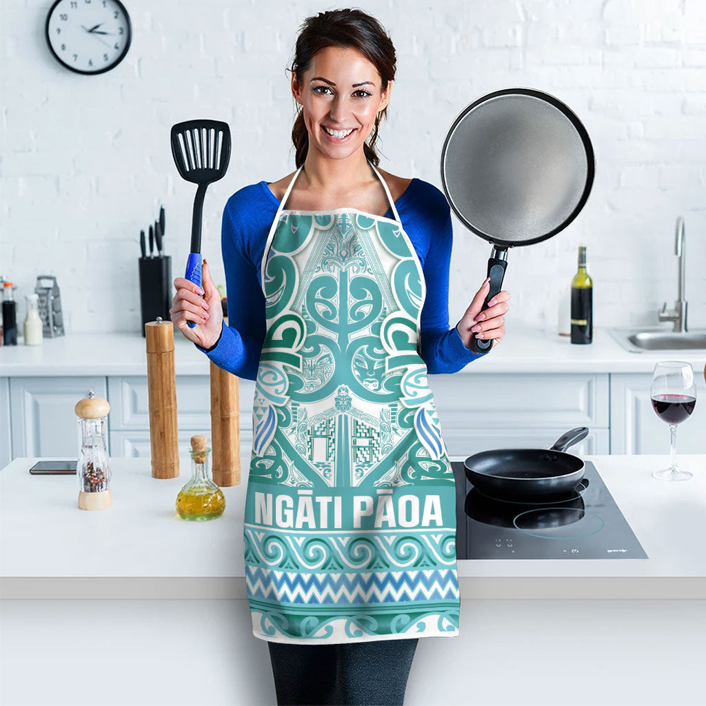 Aotearoa Iwi Ngati Paoa Apron Maori Wharenui House Tribal Pattern LT9 - Polynesian Pride