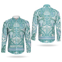 Aotearoa Iwi Ngati Paoa Couples Matching Short Sleeve Bodycon Dress and Long Sleeve Button Shirt Maori Wharenui House Tribal Pattern LT9 - Polynesian Pride