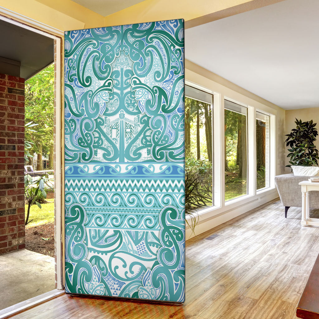 Aotearoa Iwi Ngati Paoa Door Cover Maori Wharenui House Tribal Pattern LT9 - Polynesian Pride