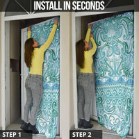 Aotearoa Iwi Ngati Paoa Door Cover Maori Wharenui House Tribal Pattern LT9 - Polynesian Pride