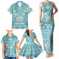 Aotearoa Iwi Ngati Paoa Family Matching Tank Maxi Dress and Hawaiian Shirt Maori Wharenui House Tribal Pattern LT9 - Polynesian Pride