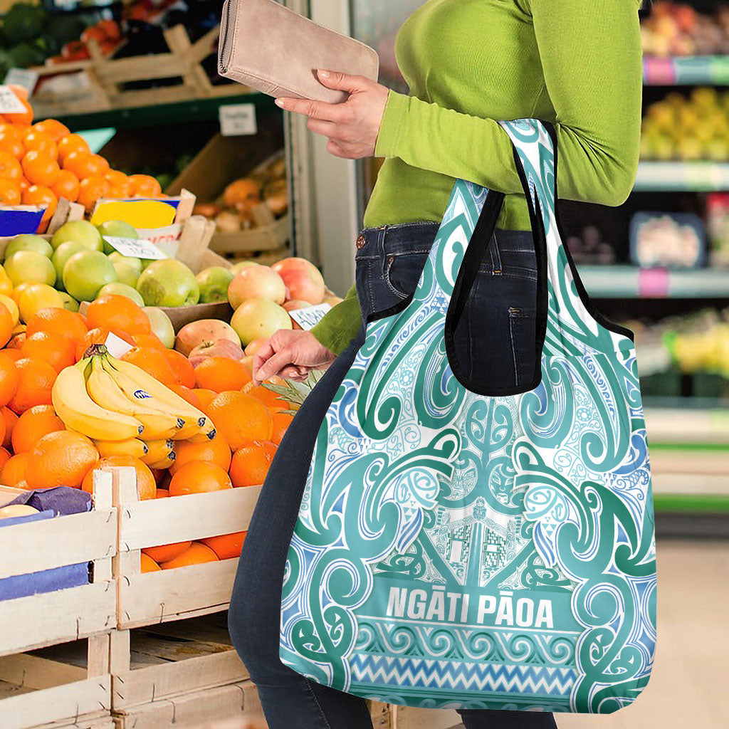 Aotearoa Iwi Ngati Paoa Grocery Bag Maori Wharenui House Tribal Pattern LT9 - Polynesian Pride