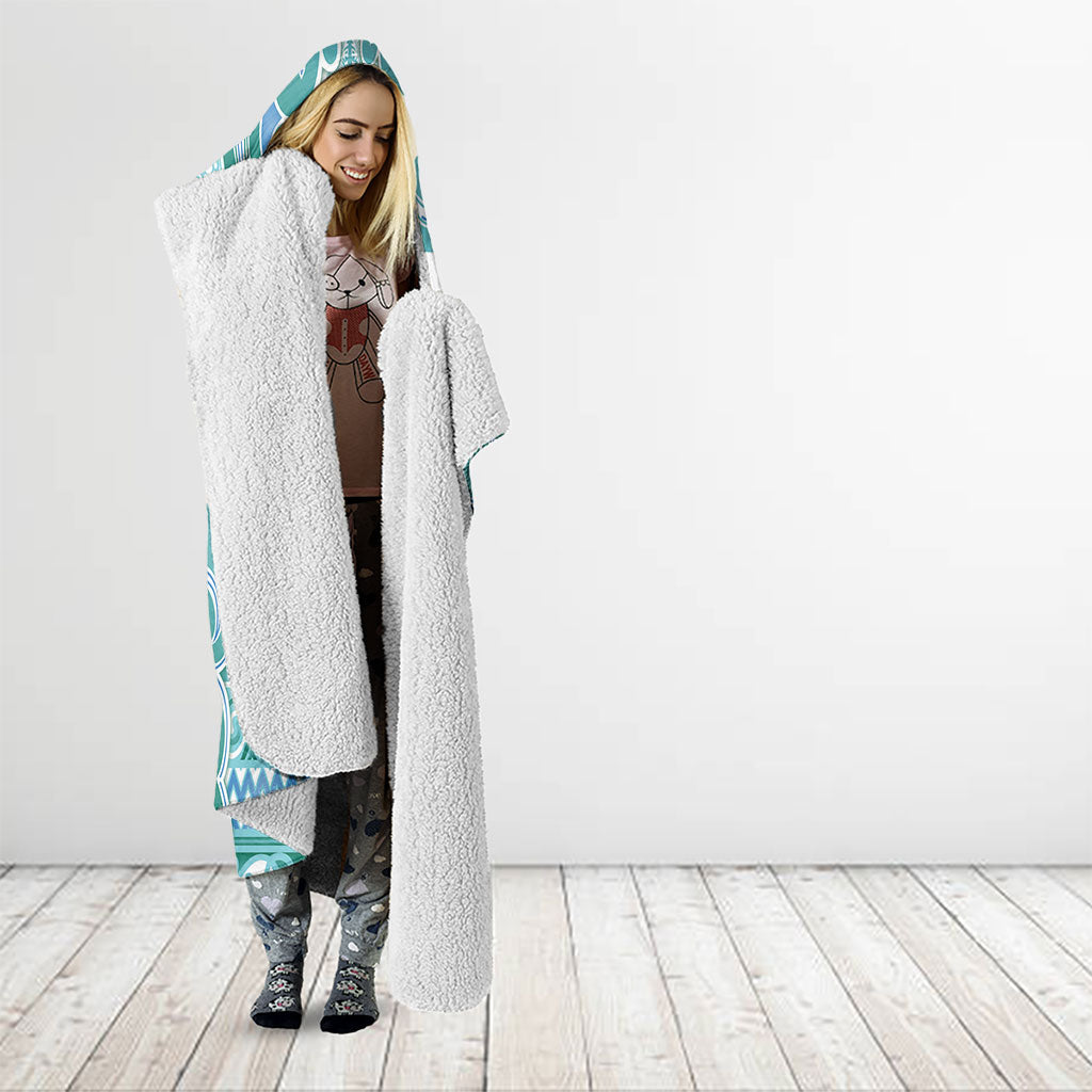 Aotearoa Iwi Ngati Paoa Hooded Blanket Maori Wharenui House Tribal Pattern LT9 - Polynesian Pride