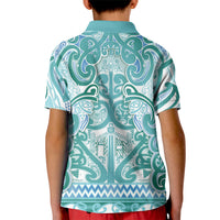 Aotearoa Iwi Ngati Paoa Kid Polo Shirt Maori Wharenui House Tribal Pattern LT9 - Polynesian Pride