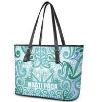 Aotearoa Iwi Ngati Paoa Leather Tote Bag Maori Wharenui House Tribal Pattern LT9 - Polynesian Pride