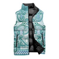 Aotearoa Iwi Ngati Paoa Sleeveless Puffer Jacket Maori Wharenui House Tribal Pattern LT9 - Polynesian Pride