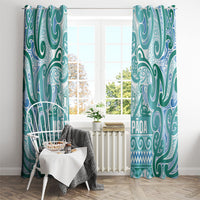 Aotearoa Iwi Ngati Paoa Window Curtain Maori Wharenui House Tribal Pattern LT9 - Polynesian Pride