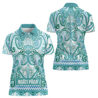 Aotearoa Iwi Ngati Paoa Women Polo Shirt Maori Wharenui House Tribal Pattern LT9 - Polynesian Pride