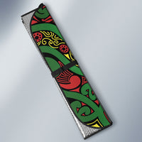 Aotearoa Iwi Ngati Hine Auto Sun Shade Maori Wharenui House Tribal Pattern LT9 - Polynesian Pride