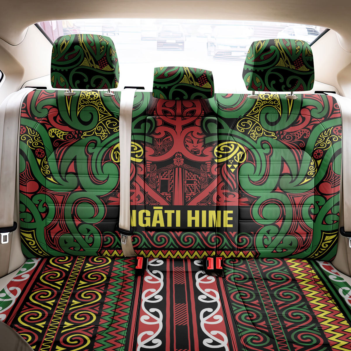 Aotearoa Iwi Ngati Hine Back Car Seat Cover Maori Wharenui House Tribal Pattern LT9 - Polynesian Pride