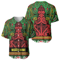 Aotearoa Iwi Ngati Hine Baseball Jersey Maori Wharenui House Tribal Pattern LT9 - Polynesian Pride