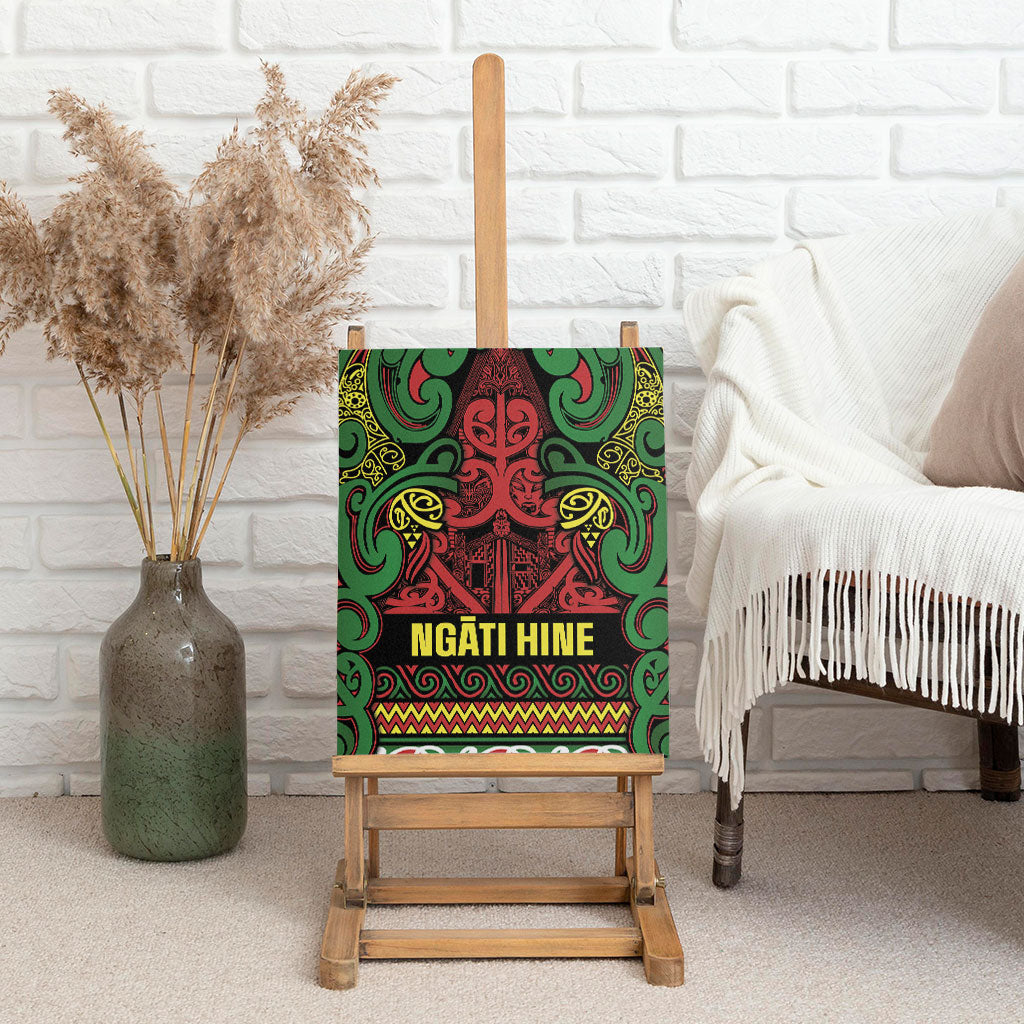 Aotearoa Iwi Ngati Hine Canvas Wall Art Maori Wharenui House Tribal Pattern LT9 - Polynesian Pride