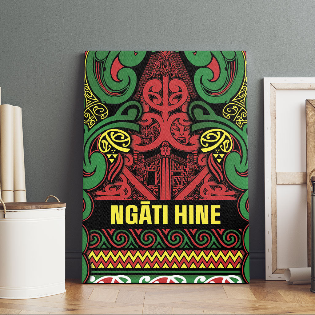 Aotearoa Iwi Ngati Hine Canvas Wall Art Maori Wharenui House Tribal Pattern LT9 - Polynesian Pride