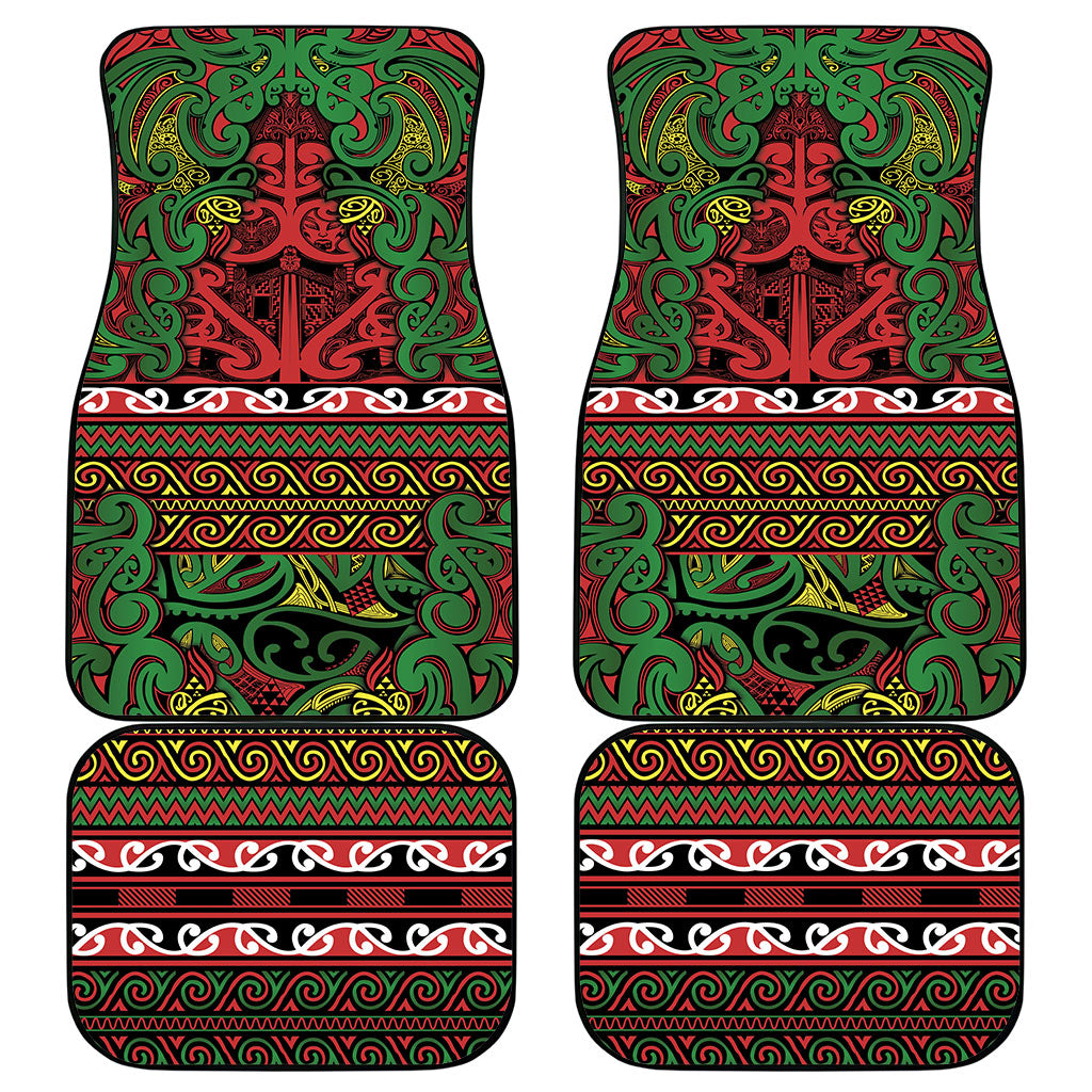 Aotearoa Iwi Ngati Hine Car Mats Maori Wharenui House Tribal Pattern LT9 - Polynesian Pride