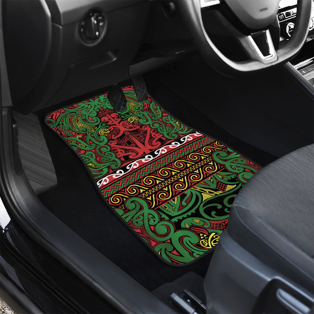 Aotearoa Iwi Ngati Hine Car Mats Maori Wharenui House Tribal Pattern LT9 - Polynesian Pride