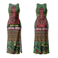 Aotearoa Iwi Ngati Hine Couples Matching Tank Maxi Dress and Hawaiian Shirt Maori Wharenui House Tribal Pattern LT9 - Polynesian Pride