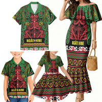 Aotearoa Iwi Ngati Hine Family Matching Mermaid Dress and Hawaiian Shirt Maori Wharenui House Tribal Pattern LT9 - Polynesian Pride