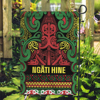 Aotearoa Iwi Ngati Hine Garden Flag Maori Wharenui House Tribal Pattern LT9 Garden Flag Deep Green - Polynesian Pride