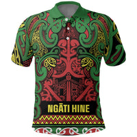 Aotearoa Iwi Ngati Hine Polo Shirt Maori Wharenui House Tribal Pattern LT9 Deep Green - Polynesian Pride