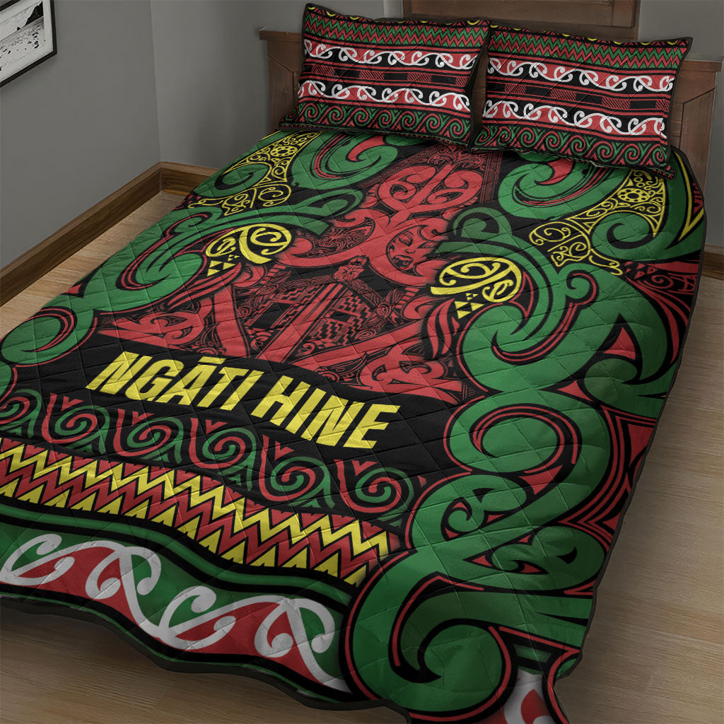Aotearoa Iwi Ngati Hine Quilt Bed Set Maori Wharenui House Tribal Pattern LT9 - Polynesian Pride