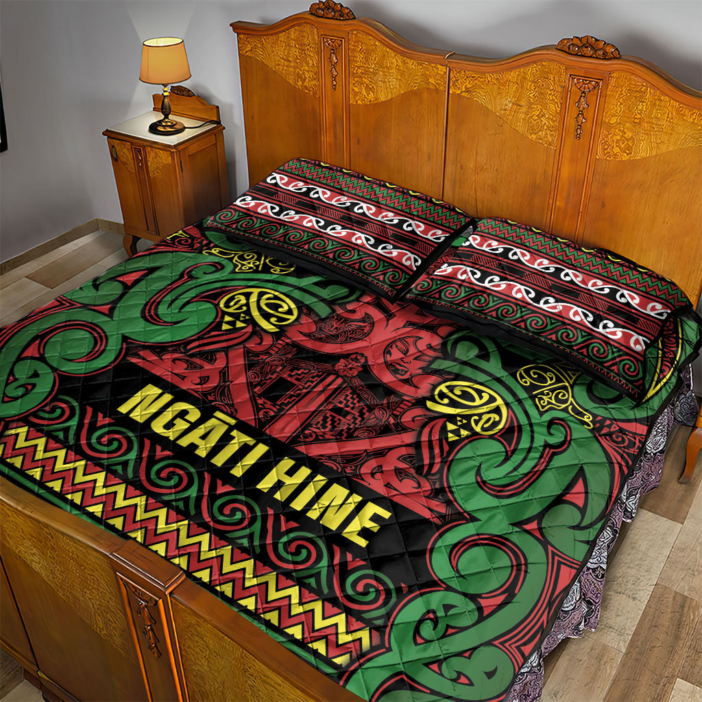 Aotearoa Iwi Ngati Hine Quilt Bed Set Maori Wharenui House Tribal Pattern LT9 - Polynesian Pride