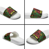 Aotearoa Iwi Ngati Hine Slide Sandals Maori Wharenui House Tribal Pattern LT9 - Polynesian Pride