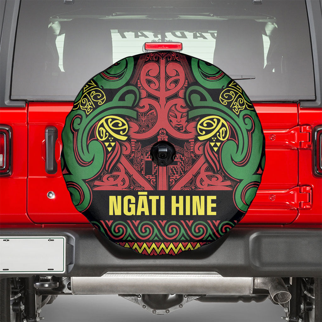 Aotearoa Iwi Ngati Hine Spare Tire Cover Maori Wharenui House Tribal Pattern LT9 - Polynesian Pride